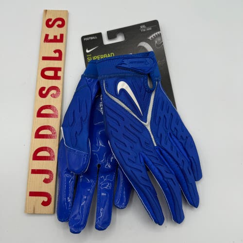 Nike Superbad 6.0 NFL Football Gloves Blue White DX4520-419 Men’s Sz XXL NWT

New With Tags