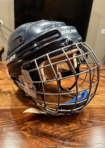 Navy Blue Small Bauer BHH4500 Helmet with Cage (Used)