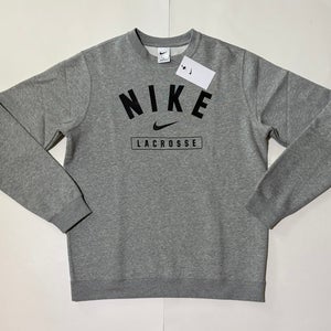 Gray Men's Medium Nike Lacrosse Sweatshirt (New)