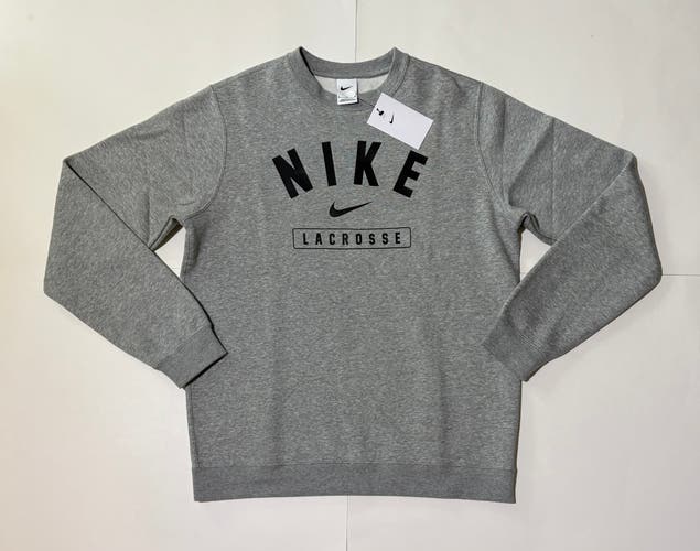 Gray Men's Medium Nike Lacrosse Sweatshirt (New)