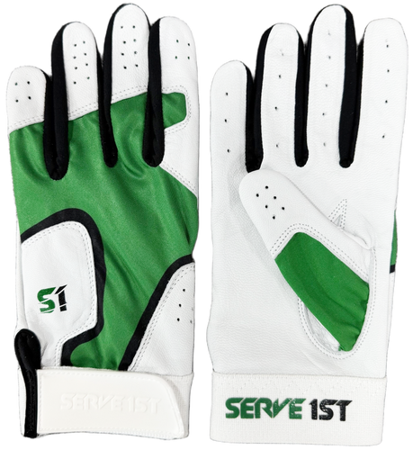 Serve 1st Pro Performance Batting Gloves - Green/Black