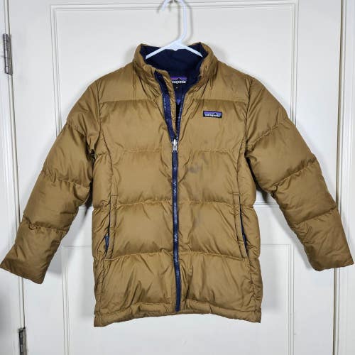 Patagonia Down Puffer Jacket Coat Youth Junior Size: M Brown