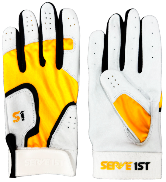 Serve 1st Pro Performance Batting Gloves - Gold/Black