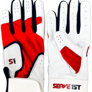 Serve 1st Pro Performance Batting Gloves - Red/Navy
