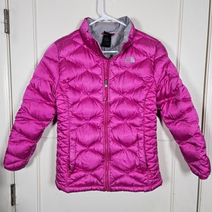 The North Face 550 Down Puffer Jacket Pink Full Zip Girls Size: XL (18)