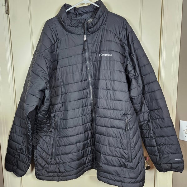 Columbia White Out Omni Heat Puffer Jacket Coat Men's Size: 3XT Black