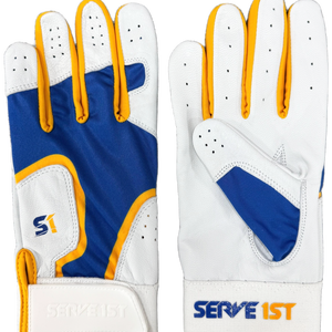 Serve 1st Pro Performance Batting Gloves - Royal/Gold