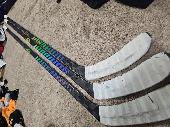 3x PACK GRZELCYK Penguins Game Used Sticks WARRIOR COVERT QR6 PRO 85 flex LH