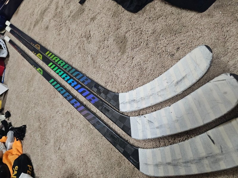 3x PACK GRZELCYK Penguins Game Used Sticks WARRIOR COVERT QR6 PRO 85 flex LH