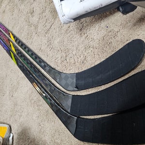 3x PACK PETTERSSON Penguins Game Used Sticks Bauer Mach Tracer PRO 95 flex LH