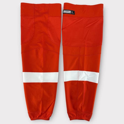 Pro Stock Used Reebok Large, XL, XL+ Syracuse Crunch Ducks Orange Hockey Socks