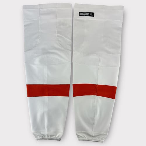 Pro Stock New Reebok Large, XL, XL+ Syracuse Crunch Ducks White Hockey Socks