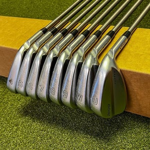 Ping Blue Dot i500 Forged Irons 4-PW/UW Steelfiberi95 Stiff Graphite Golf Set