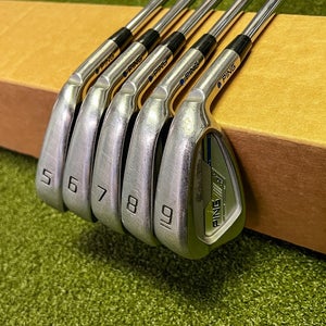 Used RH Ping Blue Dot i Series E1 Irons 5-9 TI X100 Extra Stiff Steel Golf Set