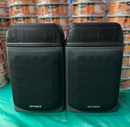 Optimus Pro-LX5 2 Bookshelf Speakers Linaeum Tweeter 40-4061 Perfect Condition