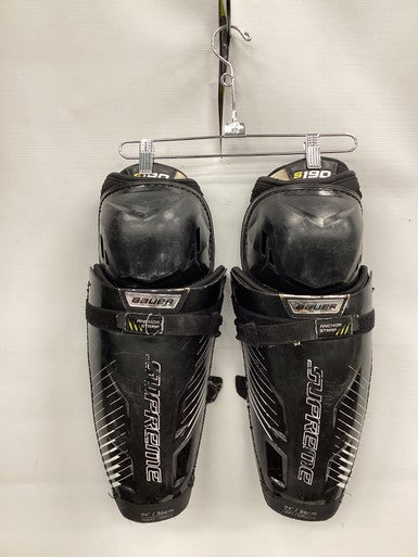 Used Bauer SUPREME S190 Senior Shin Guards Black 14" 11851-S000037972