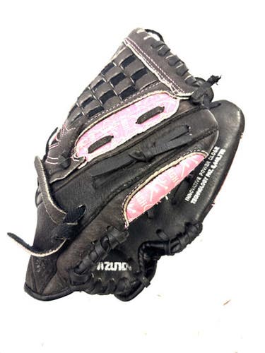 Used Mizuno FINCH RH Throw Fastpitch Gloves Black 10" 11860-C000298226