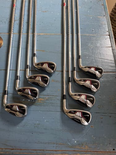 Men's Nike VRS X Right Handed Iron Set Regular Flex (8 Clubs) #4 - #9, PW, AW Steel Shaft (Used)