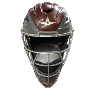 Used All-Star CATCHERS HELMET Catchers Helmet w/Mask Maroon One Size 11760-S000082309