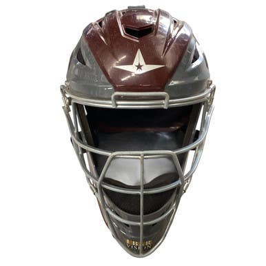 Used All-Star CATCHERS HELMET Catchers Helmet w/Mask Maroon One Size 11760-S000082309
