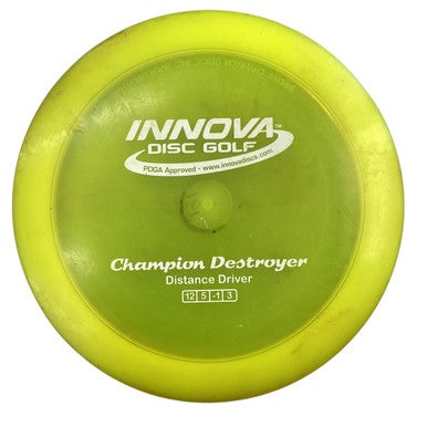 Used Innova CHAMPION  DESTROYER Disc Golf Driver Yellow 11760-S000082292