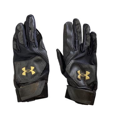 Used Under Armour BB/SB Batting Gloves Black SM 11760-S000082268