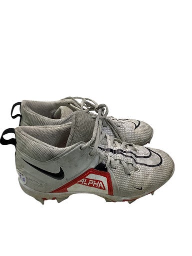 Used Nike Jr FB Cleats White And Red Junior 04.5 11347-S000255932