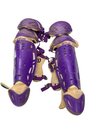 Used Wilson PURPLE SHINGUARDS Catchers Leg Guards Purple Adult 11347-S000255882