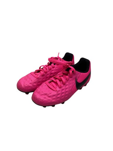 Used Nike TIEMPO 12C PINK Soccer Cleats Pink Youth 13.0 11347-S000255886
