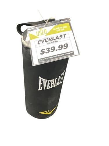 Used Everlast 40 LB BAG Boxing Heavy Bag Black 40 lb 11347-S000255881