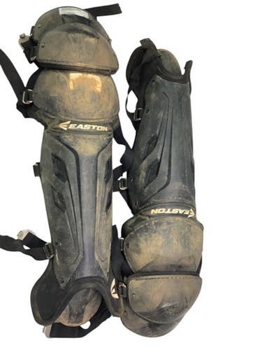 Used Easton BLACK Catchers Leg Guards Black Intermed 11347-S000255879