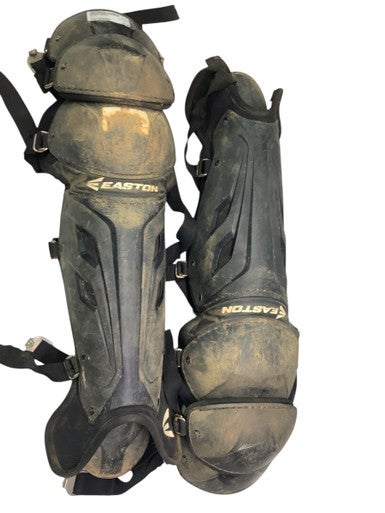 Used Easton BLACK Catchers Leg Guards Black Intermed 11347-S000255879
