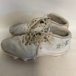 Used Under Armour WHITE Adult FB Cleats White Senior 14 11823-S000034433