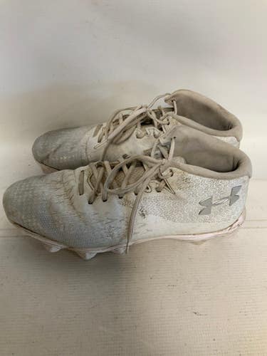Used Under Armour WHITE Adult FB Cleats White Senior 14 11823-S000034433