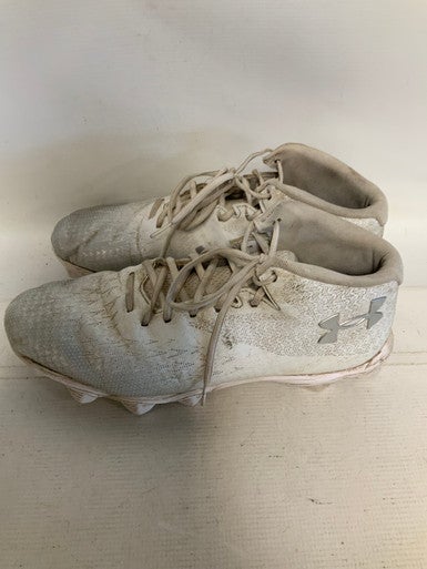 Used Under Armour WHITE Adult FB Cleats White Senior 14 11823-S000034433