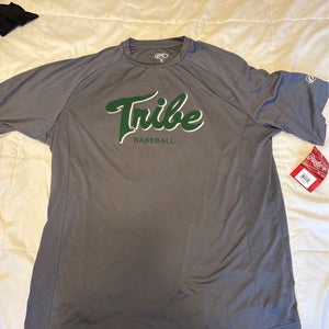 William & Mary Tribe Baseball Grey Rawlings XL Short Sleeve Shirt -NEW WITH TAGS