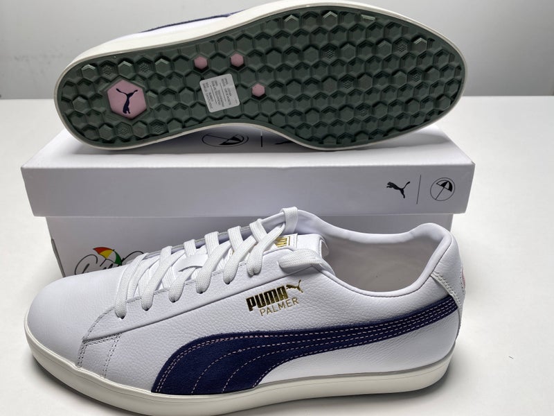 Puma X Arnold Palmer Fusion Classic Golf Shoes White Men's SZ 9.5 (309793 01)