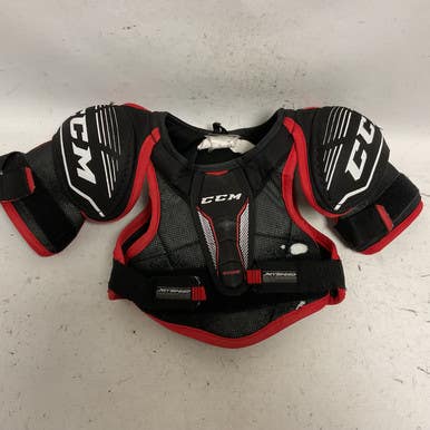 Used CCM JETSPEED EDGE Junior Shoulder Pads Black And Red SM 11855-S000191275