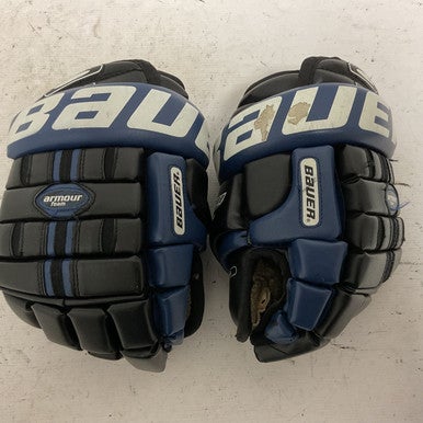 Used Bauer SUPREME 2000 JR Junior Gloves Black And Carolina Blue 10" 11855-S000191263