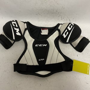 Used CCM LTP Youth Shoulder Pads White And Black LG 11855-S000191235