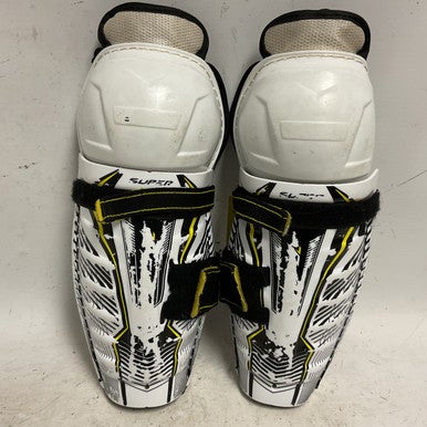 Used CCM SUPER TACKS Youth Shin Guards White/Black/Yellow 10" 11855-S000191228