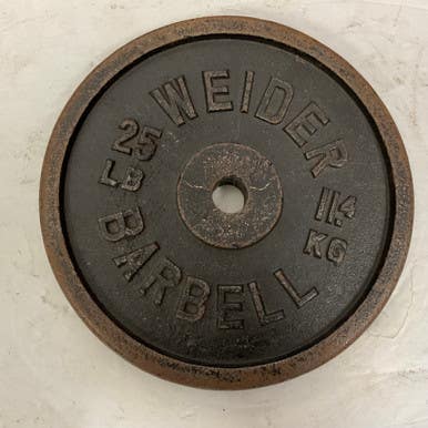 Used Weider Standard Plate Black 25 lb 11855-S000191219