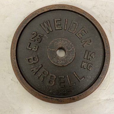 Used Weider Standard Plate Black 25 lb 11855-S000191219