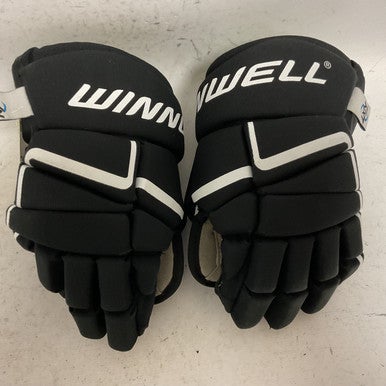 Used WinnWell AMP 500 Junior Gloves Black And White 12" 11855-S000191187