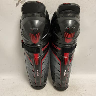 Used CCM VIBE Senior Shin Guards Black 16" 11855-S000191145