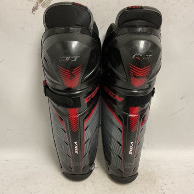 Used CCM VIBE Senior Shin Guards Black 16" 11855-S000191145