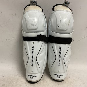 Used WinnWell AMP 500 Junior Shin Guards White 10" 11855-S000191302