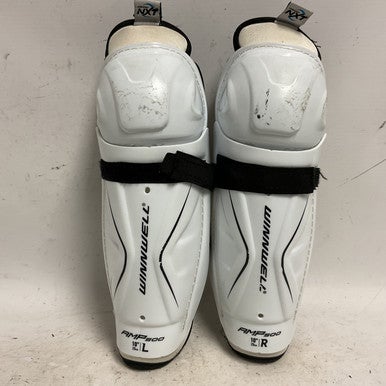 Used WinnWell AMP 500 Junior Shin Guards White 10" 11855-S000191302