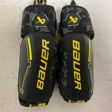 Used Bauer SUPREME MACH Youth Elbow Pads Black And Optic Yellow LG 11855-S000191301