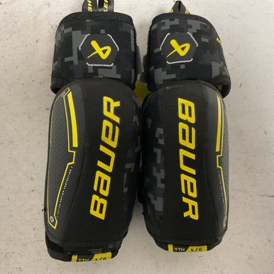 Used Bauer SUPREME MACH Youth Elbow Pads Black And Optic Yellow LG 11855-S000191301